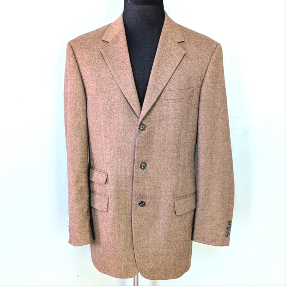Vintage Wool Italian Zignone 3 button blazer w stacked pocket. 38-40, M-L
